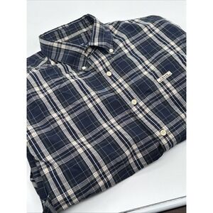 Chaps Ralph Lauren Long‎ Sleeve Shirt Mens Large Button Up Plaid Cotton Blend